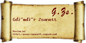 Gömör Zsanett névjegykártya
